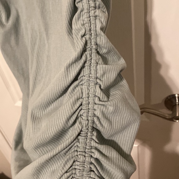 SAGE GREEN RIBBED DRESS - Picture 3 of 5